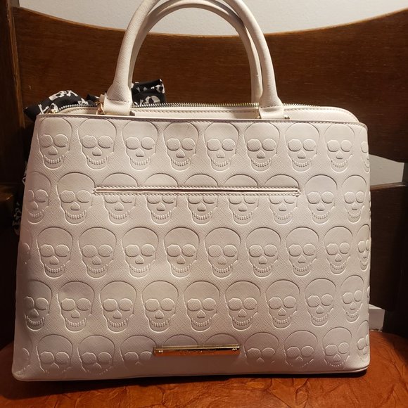 Betsy Johnson Skull Purse Satchel - Picture 2 of 3